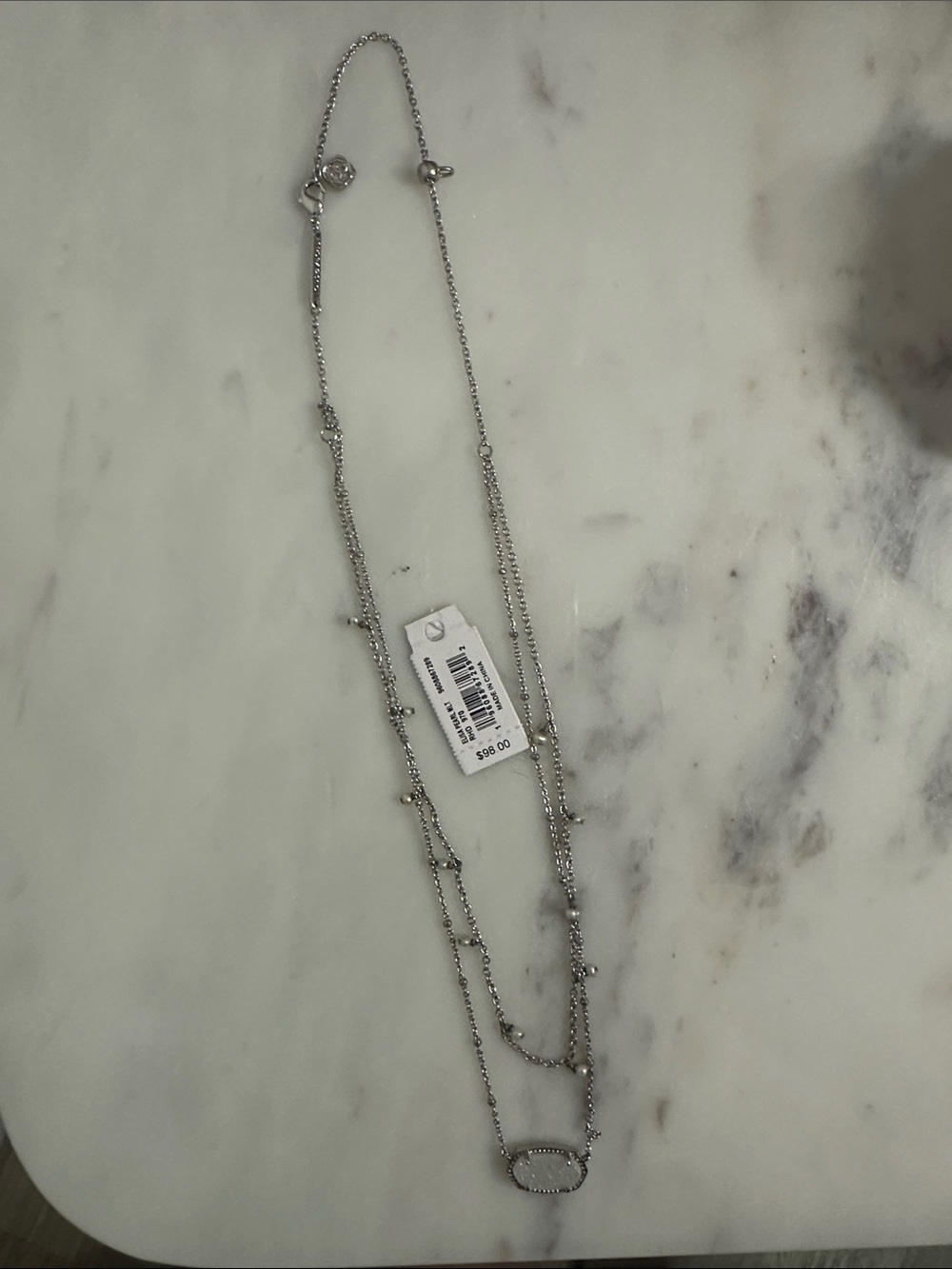 Kendra Scott Silver Elisa Pearl Necklace